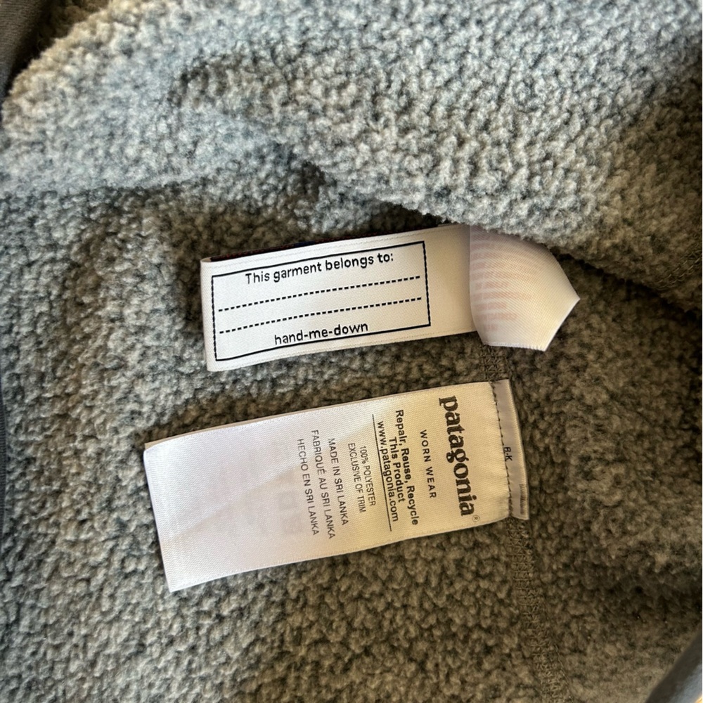 Patagonia kids Better Sweater Quarter Zip Pullover Sweater Heathered Gray XL - Picture 4 of 11